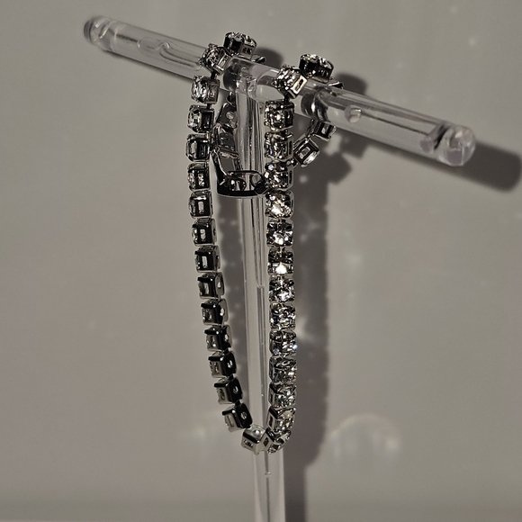 Tennis CZ Silver Fashion Bracelet - Picture 8 of 14